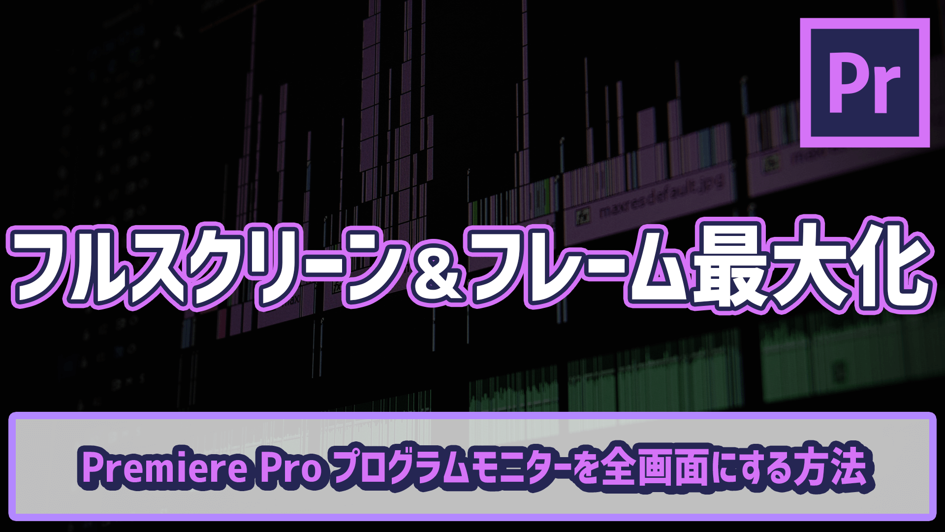 Premiere Pro プログラムモニターを全画面にする方法 ゴルデザブログ 映像制作とライフスタイル